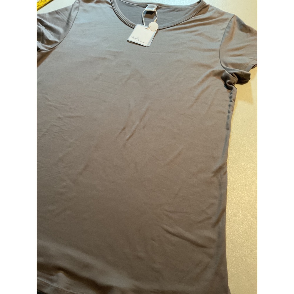 Fashion by Mirabeau Lounge Shirtβ Pewter Gray Short Sleeve Crew Neck XL 69550-F